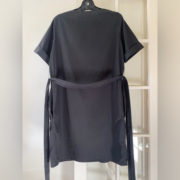 COS Charcoal Cotton Tie Waist Dress size Small - Picture 5 of 8